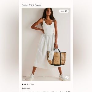 Free People Dylan Midi Dress ivory